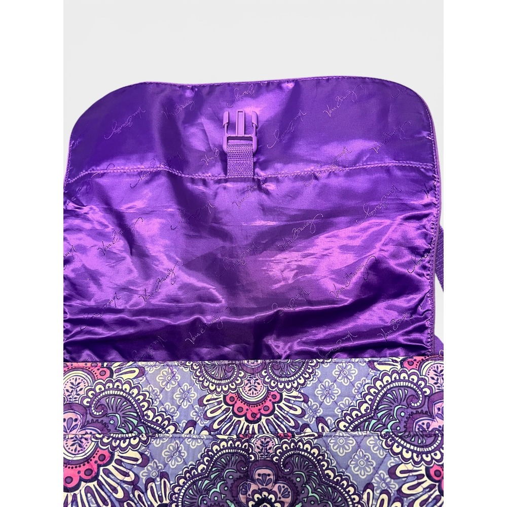 Vera Bradley Quilted Laptop Messenger Crossbody Bag – Retired Lilac Tapestry - Picture 5 of 13